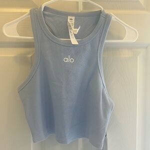 Alo Aspire Tank NWT- S- Seashell Blue